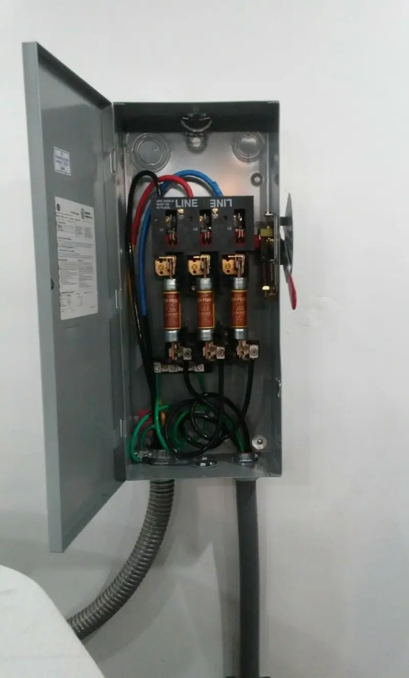 Three-phase disconnect switch installed for Electrical Wiring & Rewiring in Bushland