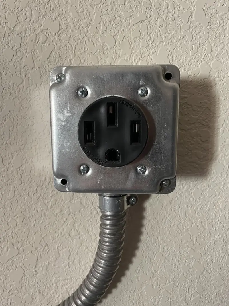 NEMA 14-50 outlet installed for Electrical Panel Upgrade in Bushland